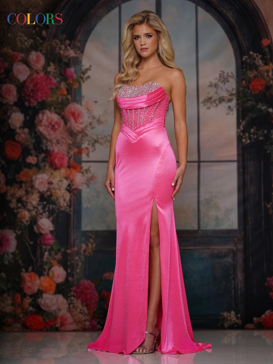 Colors Dress Dress 3932 - Hot Pink
