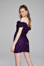 Jovani Short Dresses 39631 - Purple