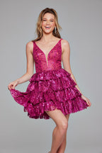 Jovani Homecoming Dresses 39700 - Hot Pink/Hot Pink