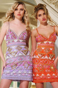 Jovani Homecoming Dresses 39707 - Orange/Multi