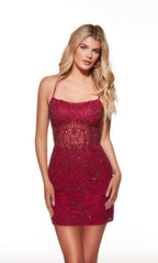 Alyce Paris Homecoming Dress 40010 - Raspberry