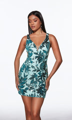 Alyce Paris Homecoming Dress 40014 - Ice Blue