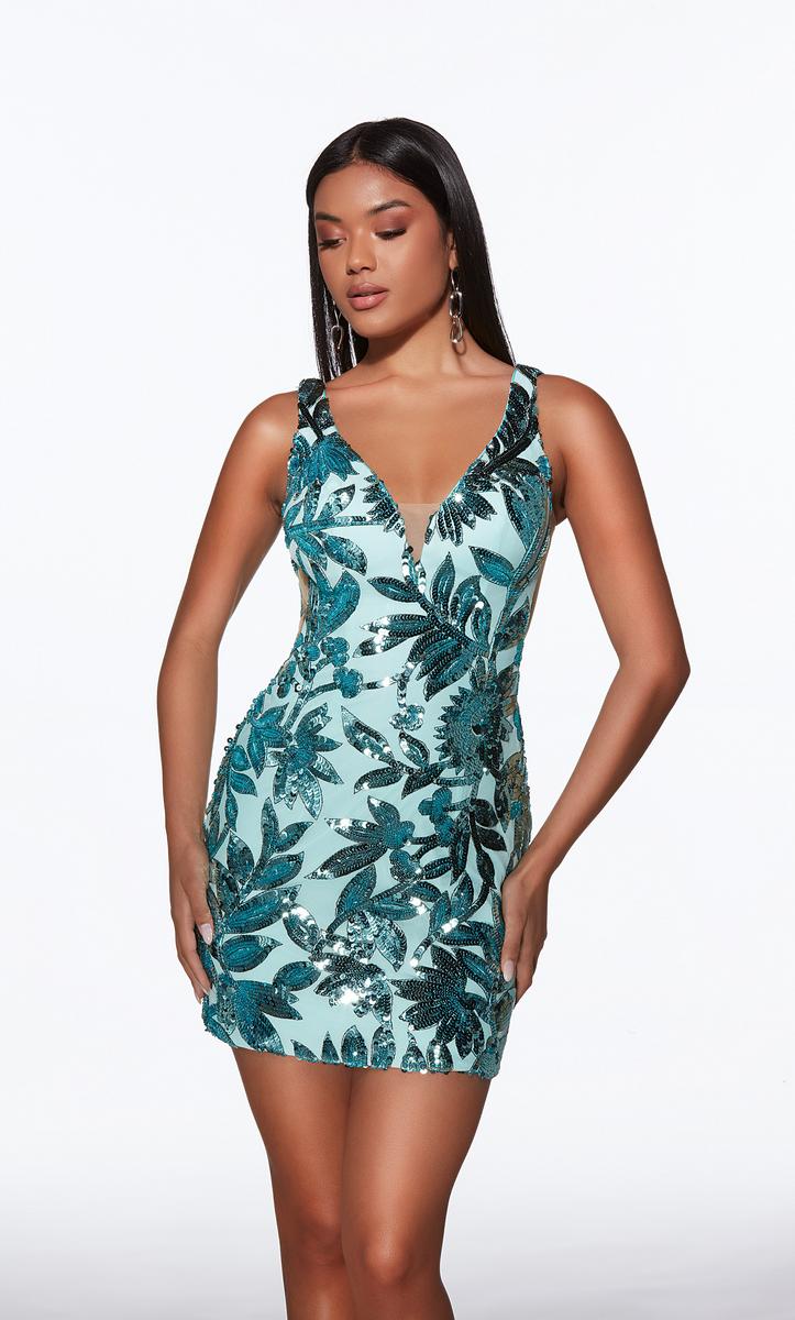 Alyce Paris Homecoming Dress 40014 - Ice Blue