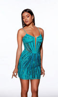 Alyce Paris Homecoming Dress 40016 - Caribbean