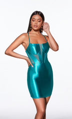 Alyce Paris Homecoming Dress 40018 - Lagoon