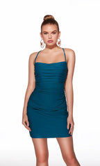 Alyce Paris Homecoming Dress 40021 - Blue Opal