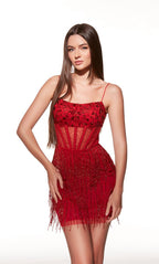 Alyce Paris Homecoming Dress 40022 - Red