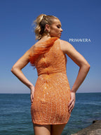 Primavera Couture Short Dress 4002 - Orange
