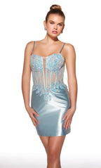Alyce Paris Homecoming Dress 40041 - Ice Blue
