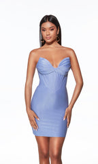 Alyce Paris Homecoming Dress 40042 - Blue Iris