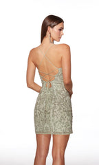 Alyce Paris Homecoming Dress 40053 - Mint/Silver