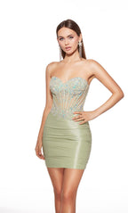 Alyce Paris Homecoming Dress 40057 - Cameo Green