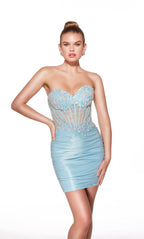 Alyce Paris Homecoming Dress 40057 - Ice Blue