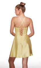 Alyce Paris Homecoming Dress 40063 - French Vanilla