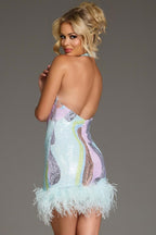 Jovani Short Dresses 40089 - Blue/Lilac