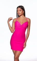 Alyce Paris Homecoming Dress 40089 - Electric Fuchsia