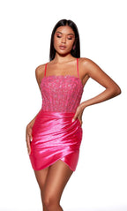 Alyce Paris Homecoming Dress 40092 - Barbie Pink