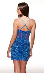 Alyce Paris Homecoming Dress 40093 - Royal/ Turquoise