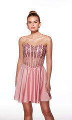 Alyce Paris Homecoming Dress 40101 - Light Pink