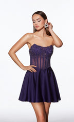 Alyce Paris Homecoming Dress 40101 - Plum