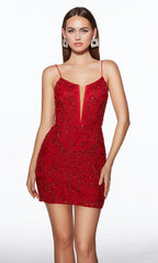 Alyce Paris Homecoming Dress 40112 - Red
