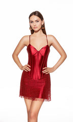 Alyce Paris Homecoming Dress 40118 - Claret
