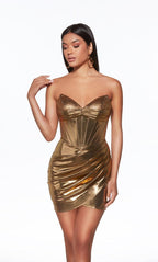 Alyce Paris Homecoming Dress 40124 - Gold/Black