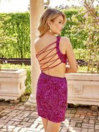 Primavera Couture Short Dress 4015 - Fushia