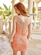 Primavera Couture Short Dress 4043 - Coral