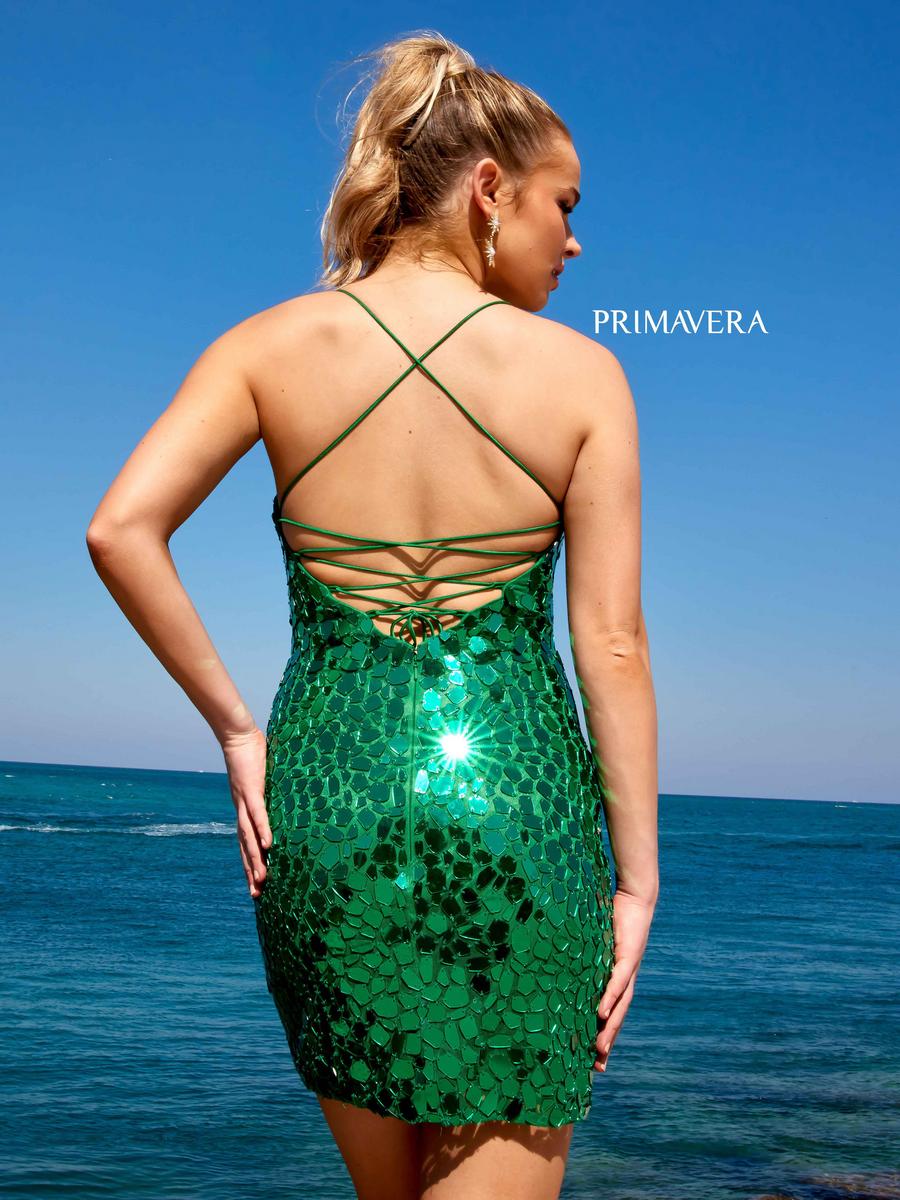 Primavera Couture Short Dress 4056 - Emerald