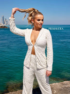 Primavera Couture Short Dress 4063 - Ivory