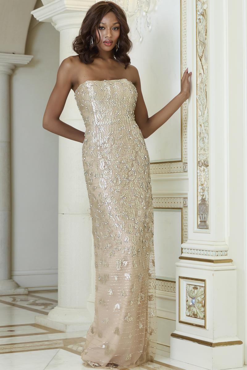 Jovani Signature Collection 40887 - Nude/Silver