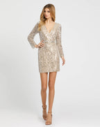 Cocktail by Mac Duggal Dress 41029 - Nude Silver