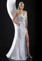 Jasz Couture Dress 4109D - White Multi