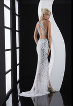 Jasz Couture Dress 4109D - White Multi