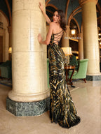 Primavera Couture Prom 4119 - Black/Olive