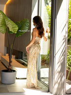 Primavera Couture Prom 4134 - Nude Gold