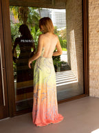Primavera Couture Prom 4146 - Coral Ombre