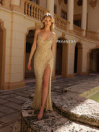 Primavera Couture Prom 4149 - Nude Silver