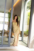 Primavera Couture Prom 4161 - Nude Gold