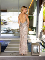 Primavera Couture Prom 4171 - Nude Silver