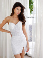 Primavera Couture Short Dress 4201 - Ivory