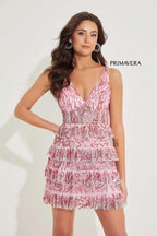 Primavera Couture Short Dress 4203 - Pink