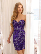 Primavera Couture Short Dress 4208 - Purple