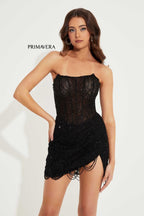 Primavera Couture Short Dress 4213 - Black
