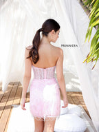 Primavera Couture Short Dress 4213 - Pink