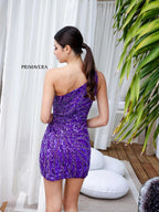 Primavera Couture Short Dress 4221 - Purple