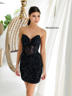 Primavera Couture Short Dress 4222 - Black