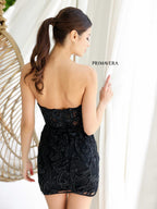 Primavera Couture Short Dress 4227 - Black