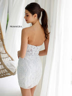 Primavera Couture Short Dress 4227 - Ivory